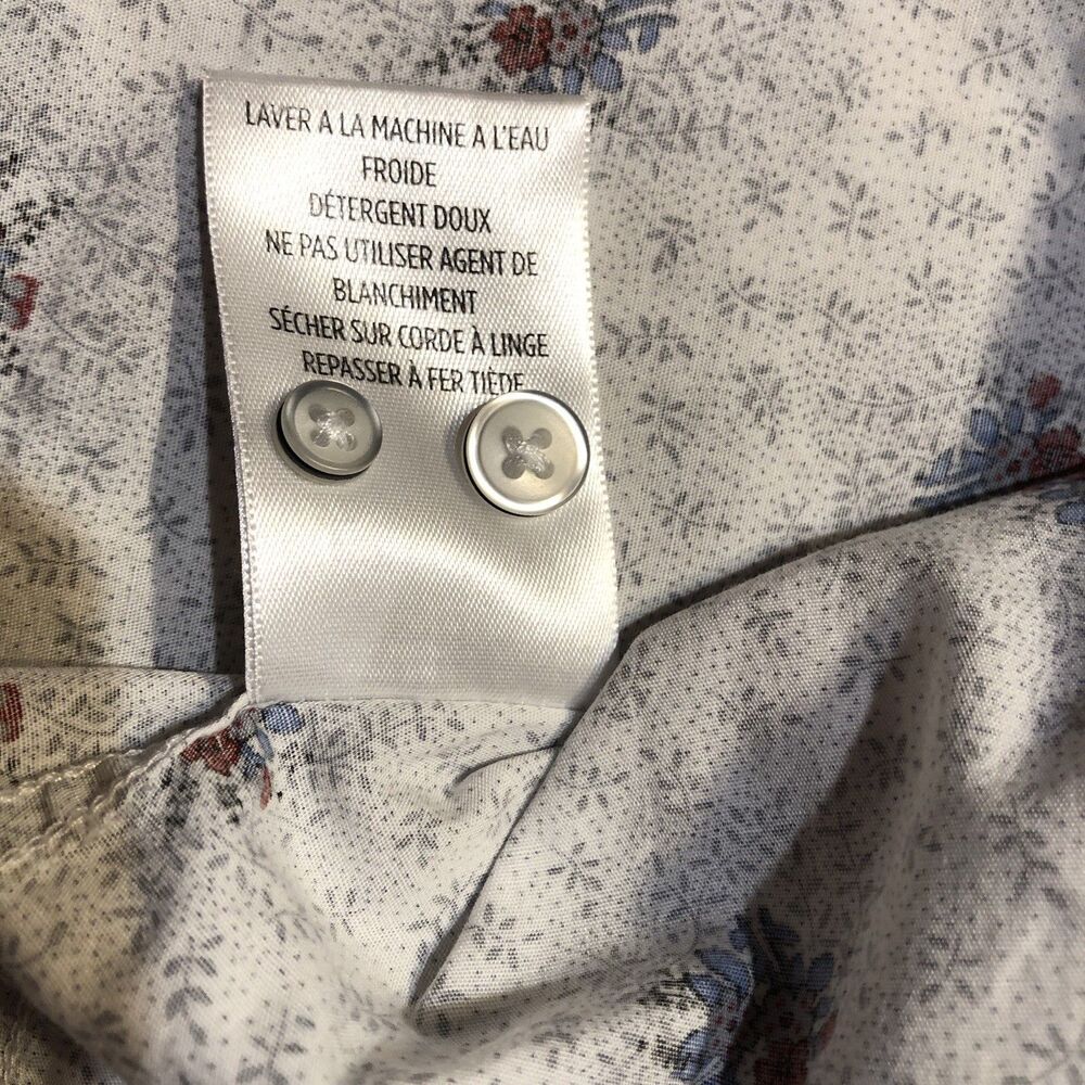Robert Graham Classic Fit Long Sleeve Shirt Size XL White Floral Print Button - Picture 10 of 10